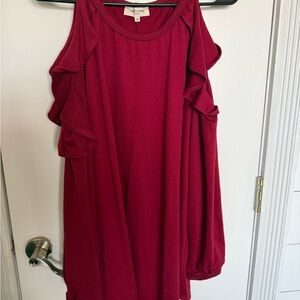 Burgundy Cold Shoulder Sweater | Never Worn | XL